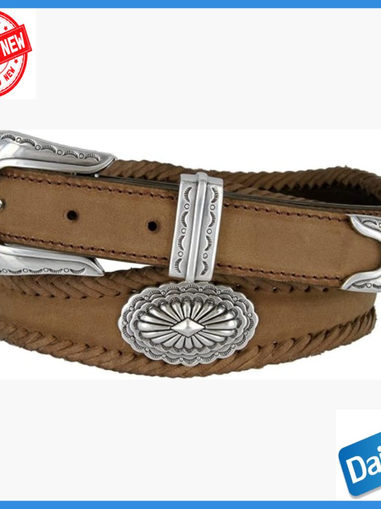 Leather Harness Belt With Silver Conchos, Size 34, Western Style